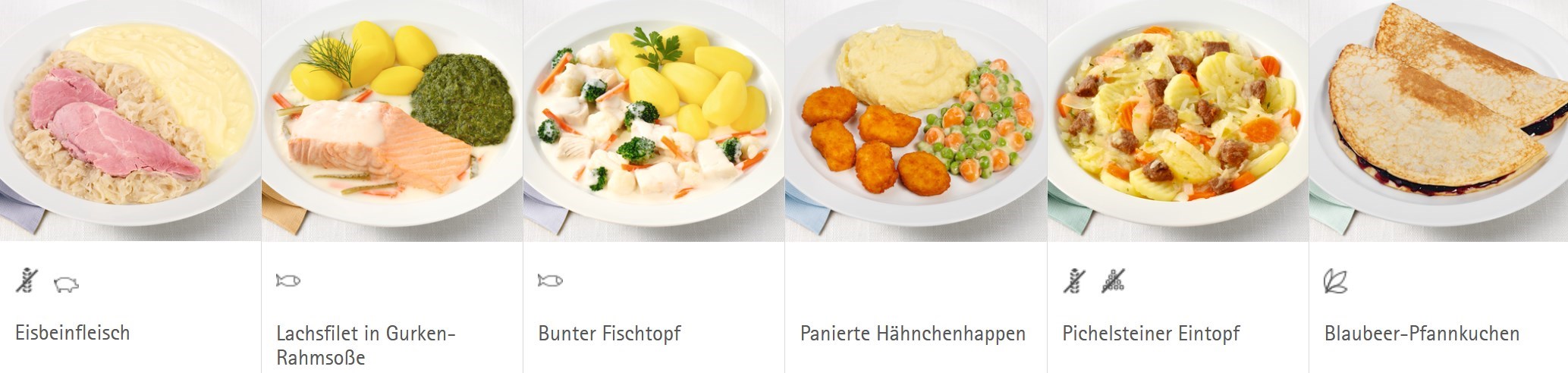 Eine Auswahl unserer DRK Menüservice Menüs Eine Auswahl unserer DRK-Menüservice-Menüs