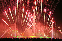 Rotes Feuerwerk