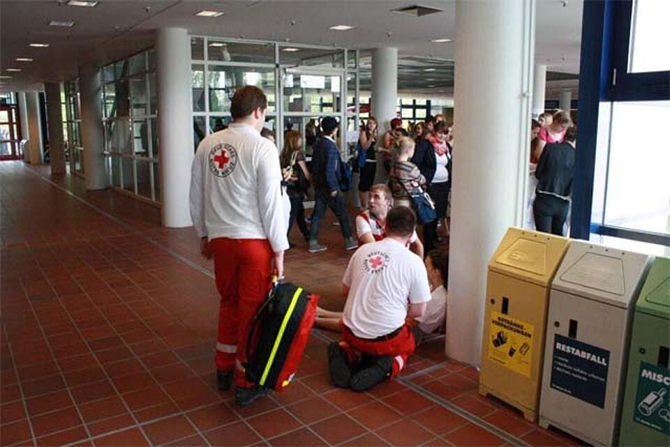 DRK Mitglieder im Einsatz