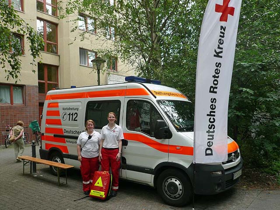 Die DRK Sanitäter auf der Wedding Dress