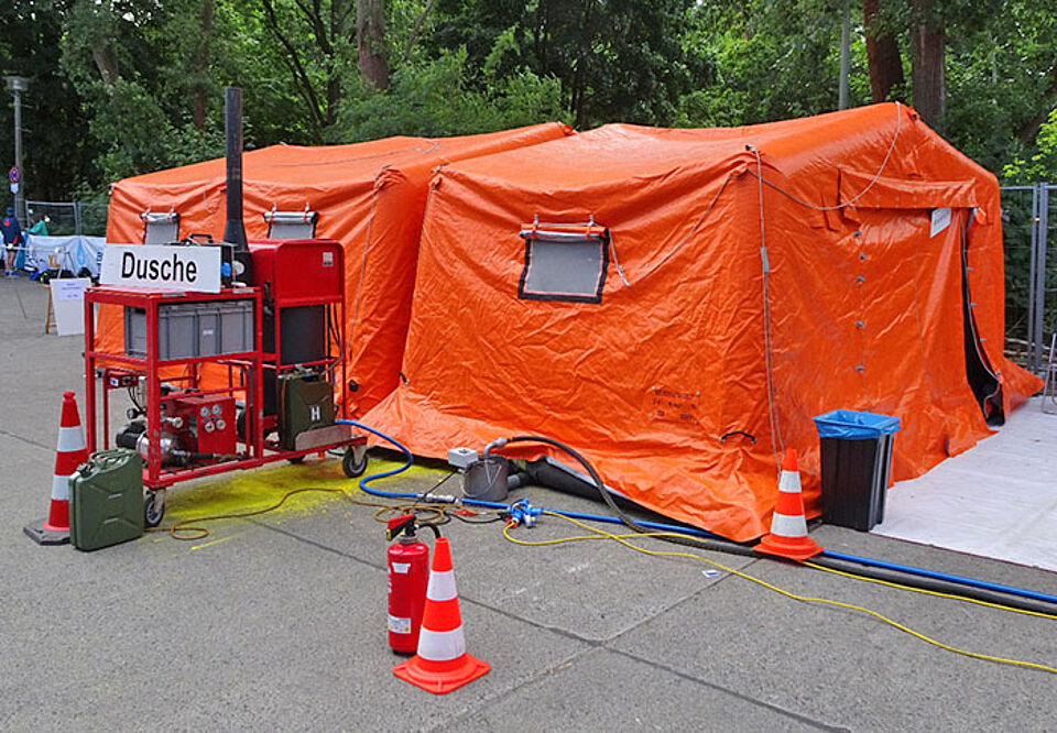 CBRN-Dusche von außen CBRN-Dusche von außen