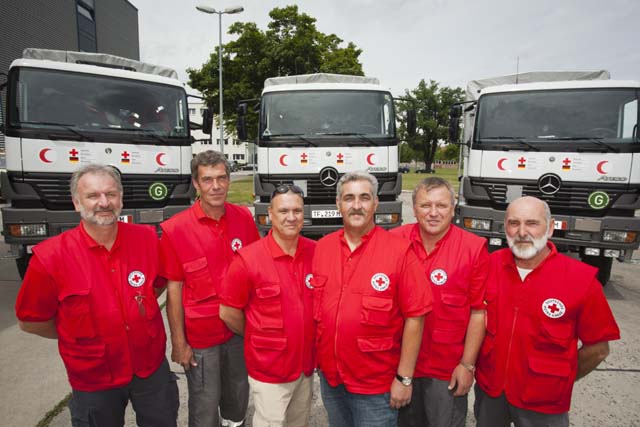 v. li. n. re.:Rainer Sitter, Uwe Diepes (beide KV Nordrhein), Conny Kerper (Berlin), Jürgen Rostan (Ludwigsburg), Peter Hoffmann und Johann Keppeler (beide Augsburg / BRK)